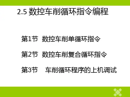 数控车削循环指令