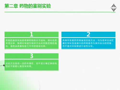 药物分析湖南大学第02章药物的鉴别实验
