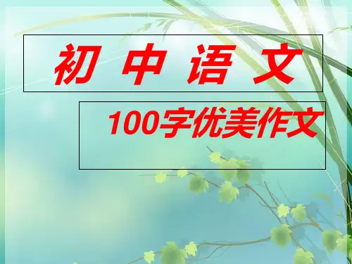 初中语文100字优美作文PPT PPT课件 图文