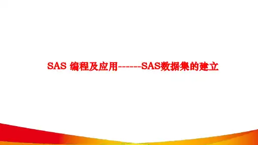 SAS 编程及应用------SAS数据集的建立