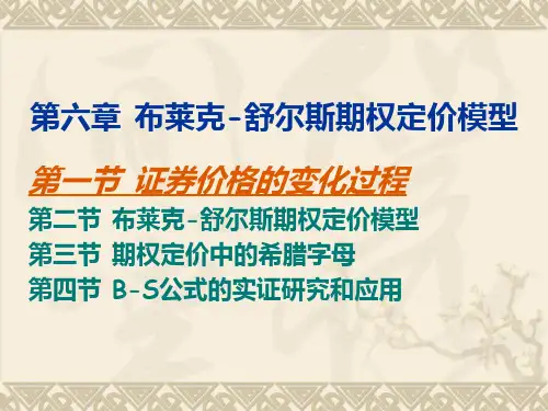 布莱克-舒尔斯期权定价模型