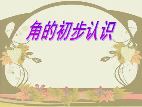 三年级上册数学 角的初步认识北京版 2
