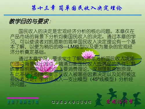 13第十三章 简单国民收入决定理论