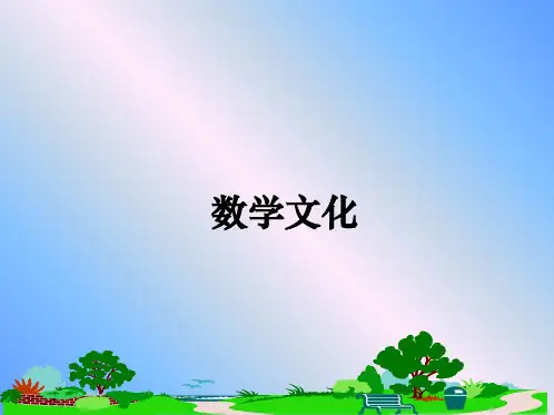 最新数学文化ppt课件