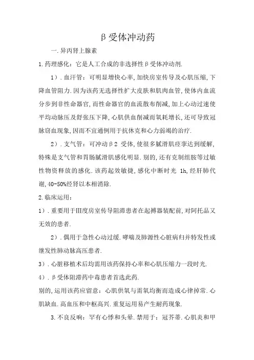 β受体激动药