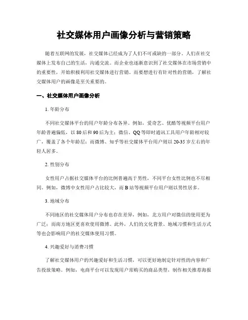 社交媒体用户画像分析与营销策略