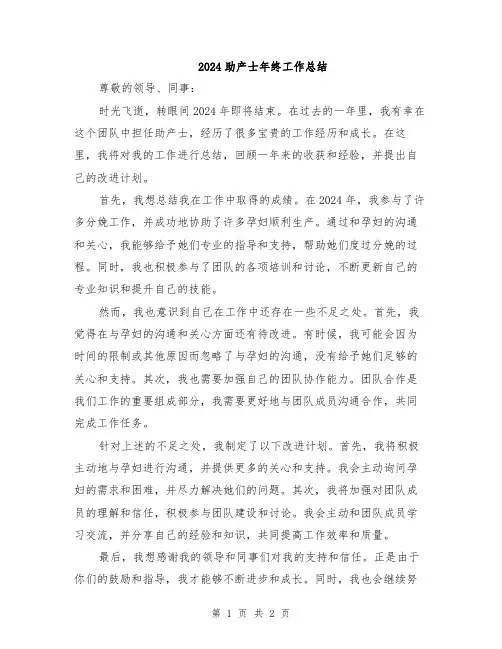2024助产士年终工作总结