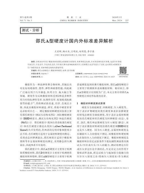 邵氏A型硬度计国内外标准差异解析