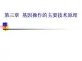 基因操作的主要技术原理