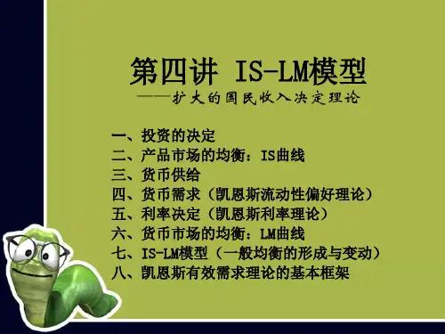 第四讲：IS-LM模型—扩大的国民收入决定理论