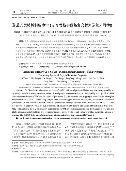 聚苯乙烯模板制备中空Co-N共掺杂碳基复合材料及氧还原性能