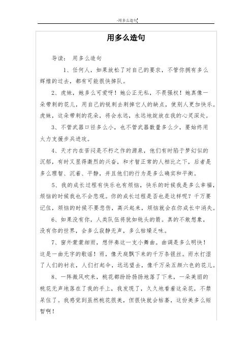 用多么造句