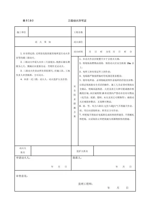 动火令