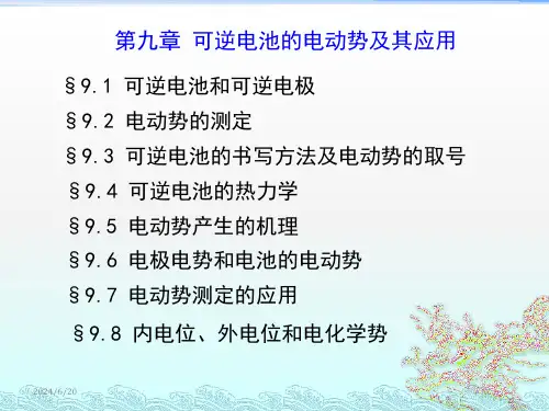 第九章-可逆电池的电动势及其应用