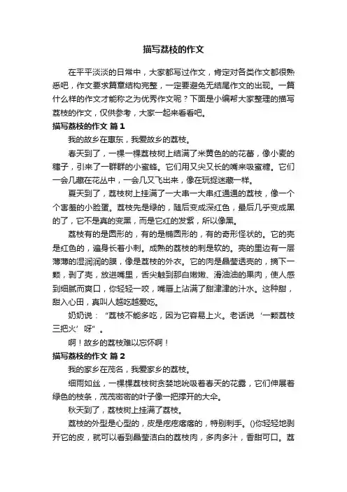 描写荔枝的作文（精选38篇）
