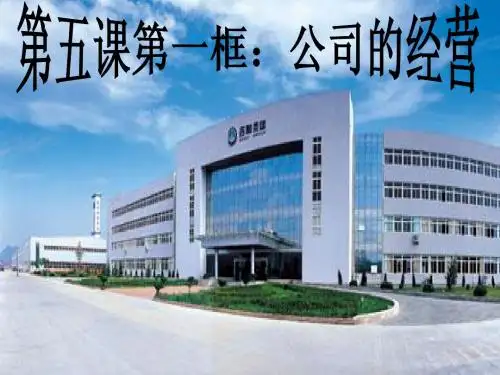 18高中政治 第五课第一框公司的经营2课件 新人教版必修1