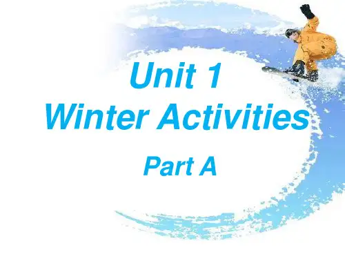 【公开课课件】闽教英语六年级下册Unit1 Winter Vacation PartA