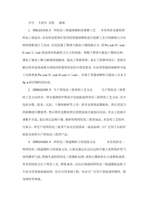 四氧化三铁——精选推荐