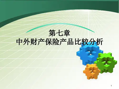 第七章 中外财产保险产品比较分析