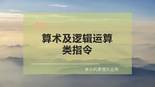 算术及逻辑运算类指令