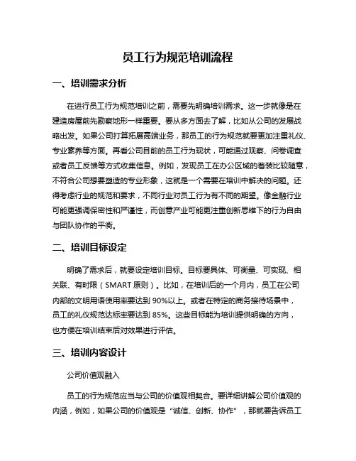 员工行为规范培训流程