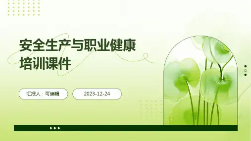 安全生产与职业健康培训课件ppt