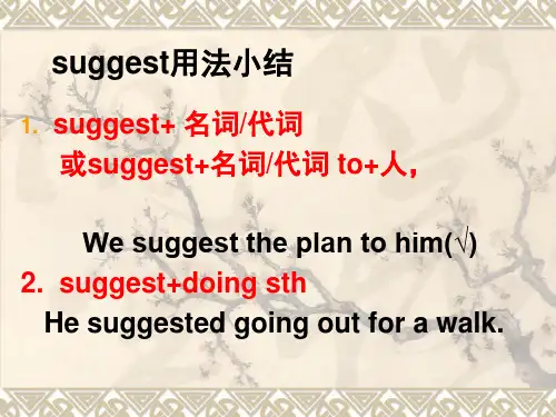 suggest用法小结