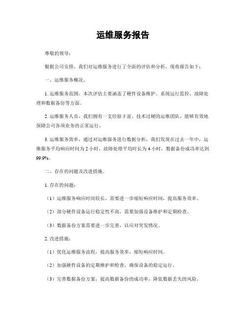 运维服务报告
