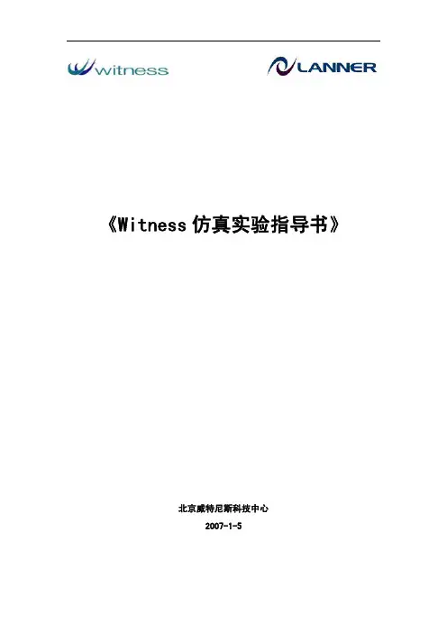 Witness仿真实验指导书