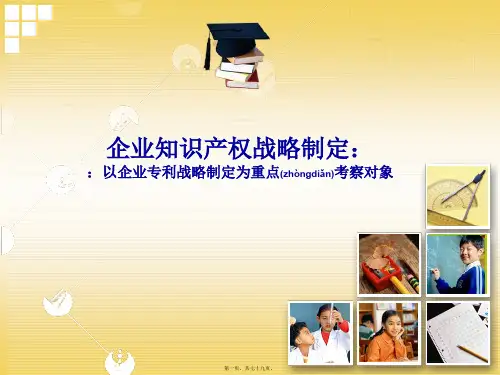 企业知识产权战略制定教材(ppt版)