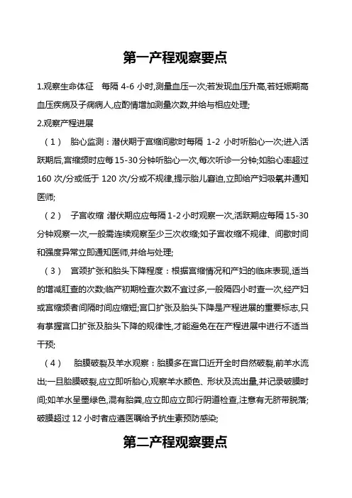产程观察要点