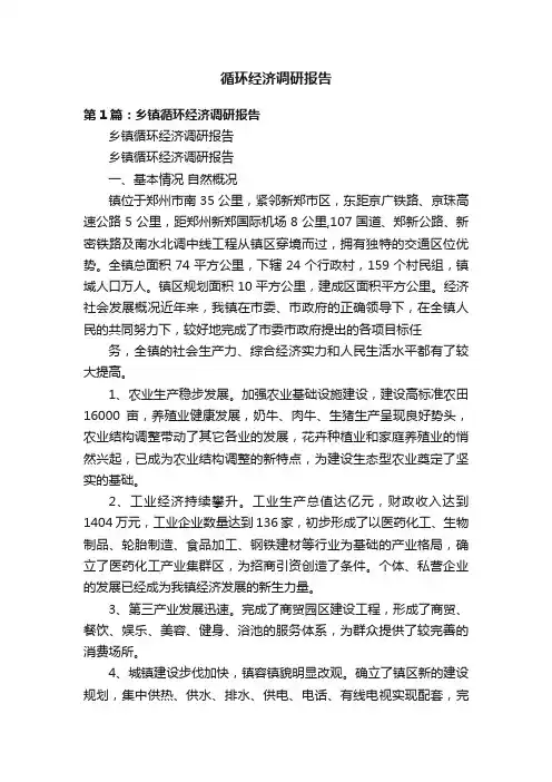 循环经济调研报告