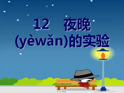 《夜晚的实验》PPT课件3