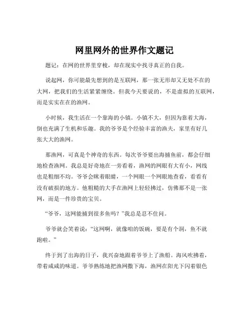 网里网外的世界作文题记