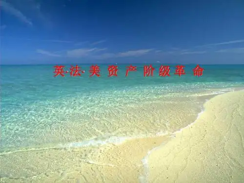 英法美资产阶级革命PPT课件 人教版