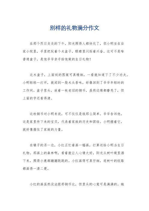 别样的礼物满分作文