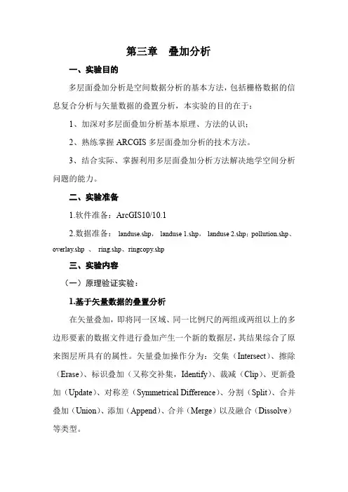 石大《GIS分析》实习指导03叠加分析
