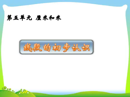 苏教版二年级数学上册五厘米和米5.1线段的初步认识课件.pptx