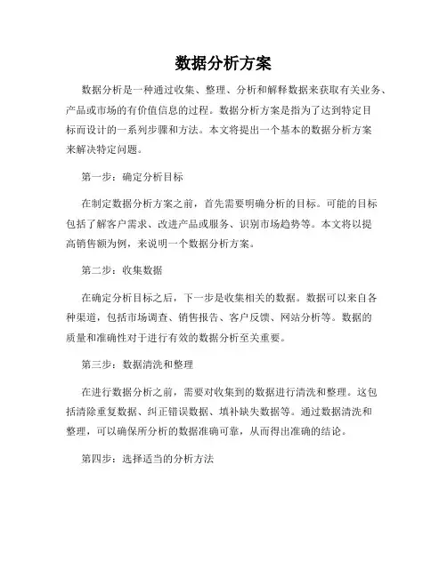 数据分析方案