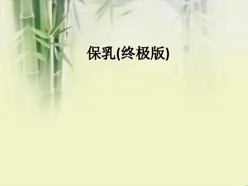 保乳(终极版)ppt课件