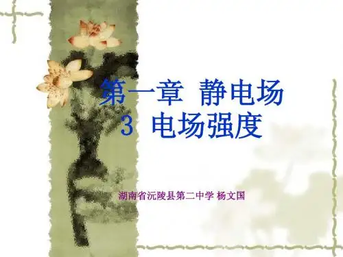 3 电场强度(含例题分析)