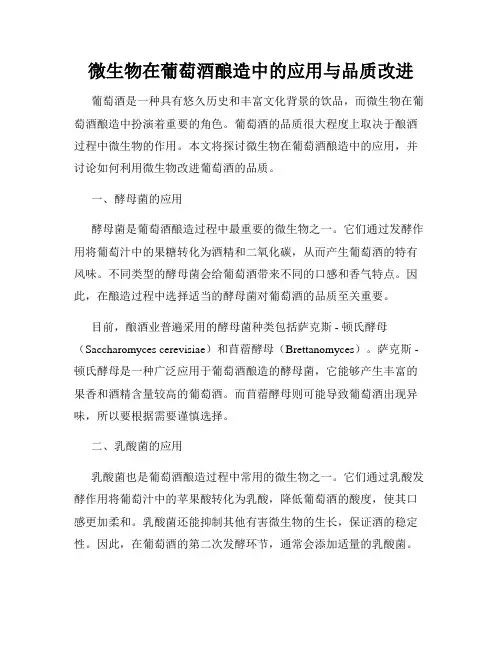 微生物在葡萄酒酿造中的应用与品质改进