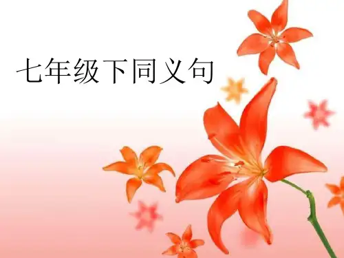 七年级英语下册语法课件