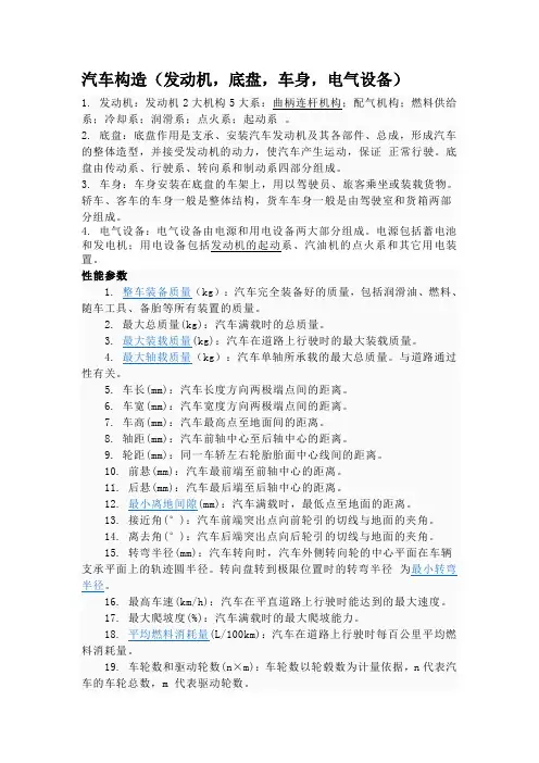 汽车构造原理图解