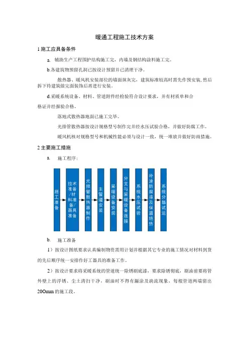 暖通工程施工技术方案