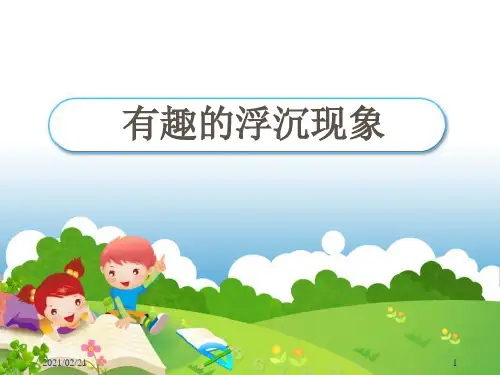 小学三年级上册科学 《有趣的浮沉现象》PPT优秀课件