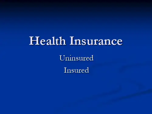健康保险Health Insurance
