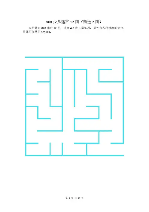 8X8少儿迷宫12图(赠送2图)
