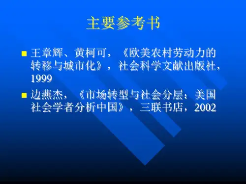 农村社会流动和社会分层