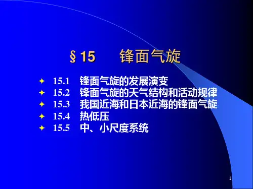 福建船政职院航海气象与海洋学课件15锋面气旋